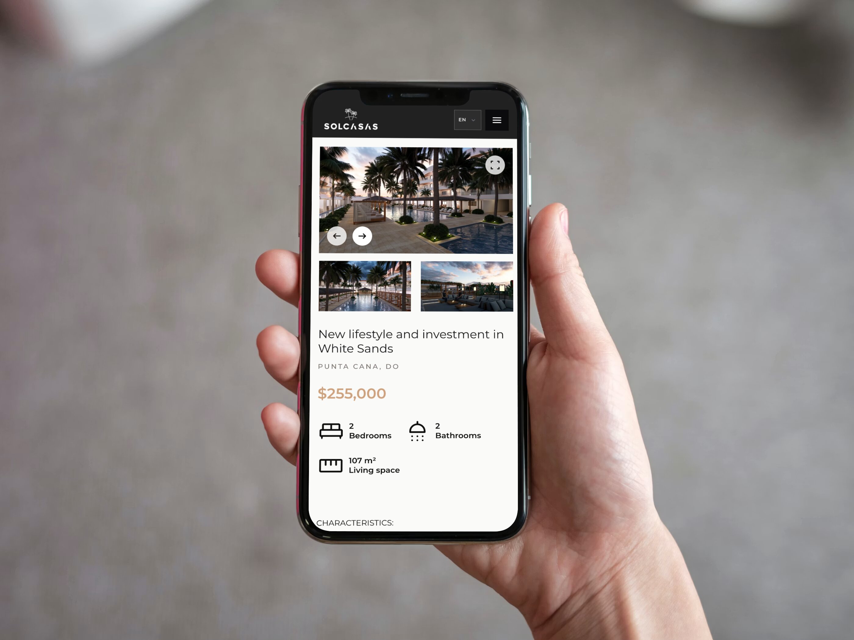 Brokerage website on mobile